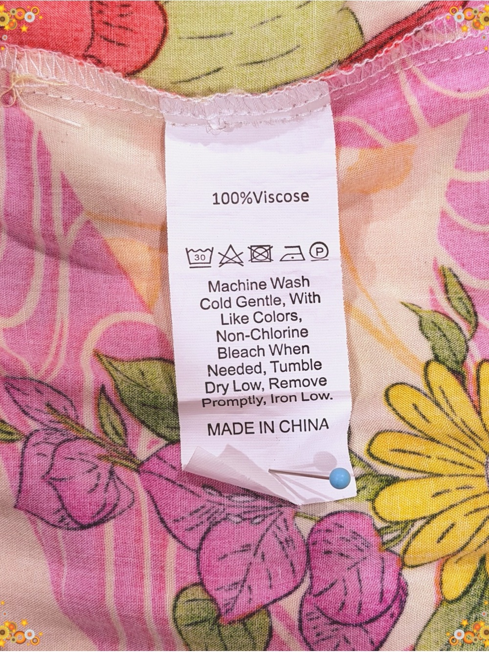Floral Lightweight Kimono Long Robe - Size S - Picture 6 of 6